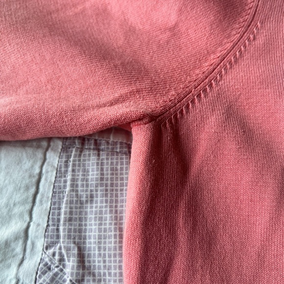Vintage Lands’ End Pink Cotton Button Preppy Cardigan Cottagecore Sweater Medium - Picture 6 of 12